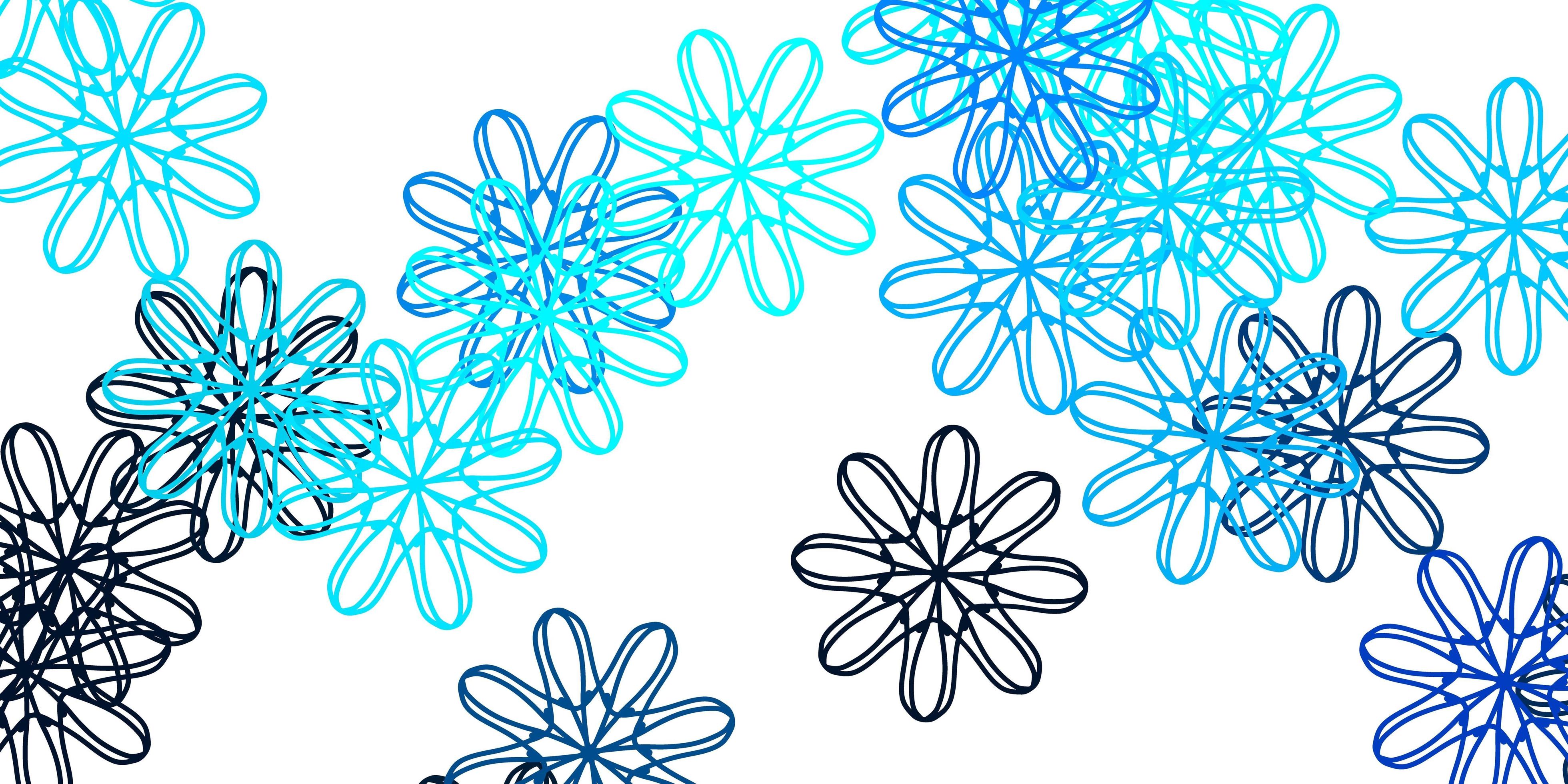 Light BLUE vector doodle template with flowers. 2801246 Vector Art at