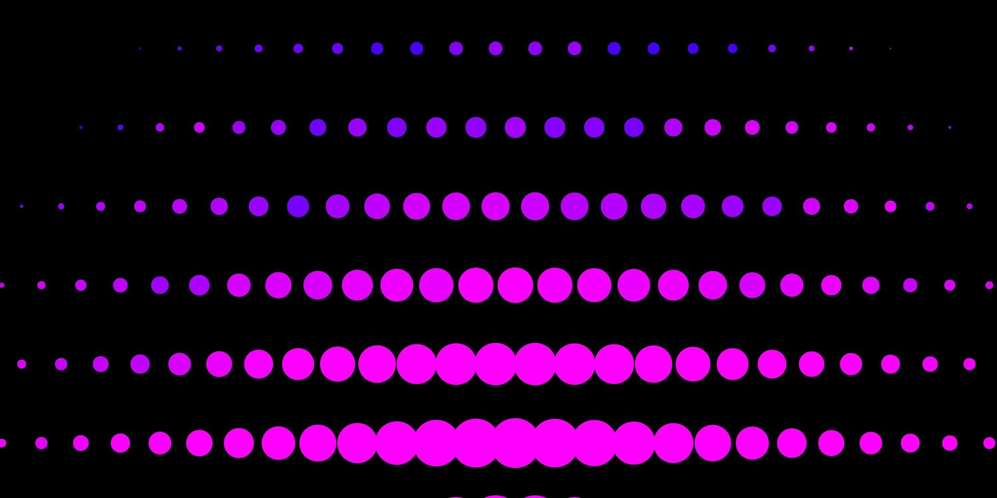 Dark Purple, Pink vector background with bubbles. Colorful illustration with gradient dots in nature style. Pattern for business ads.