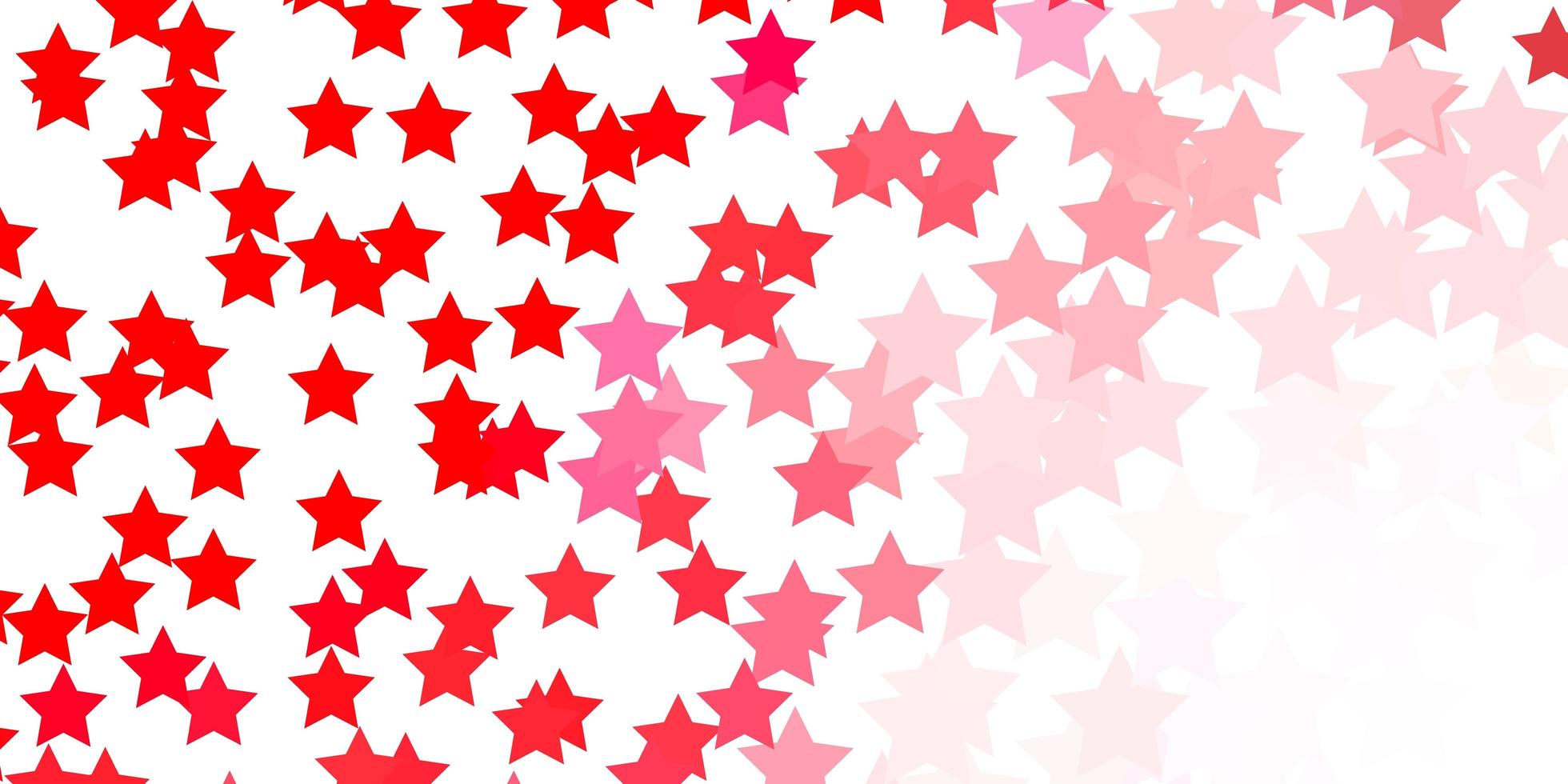 diseño de vector rojo claro con estrellas brillantes. Ilustración decorativa con estrellas en plantilla abstracta. tema para teléfonos celulares.