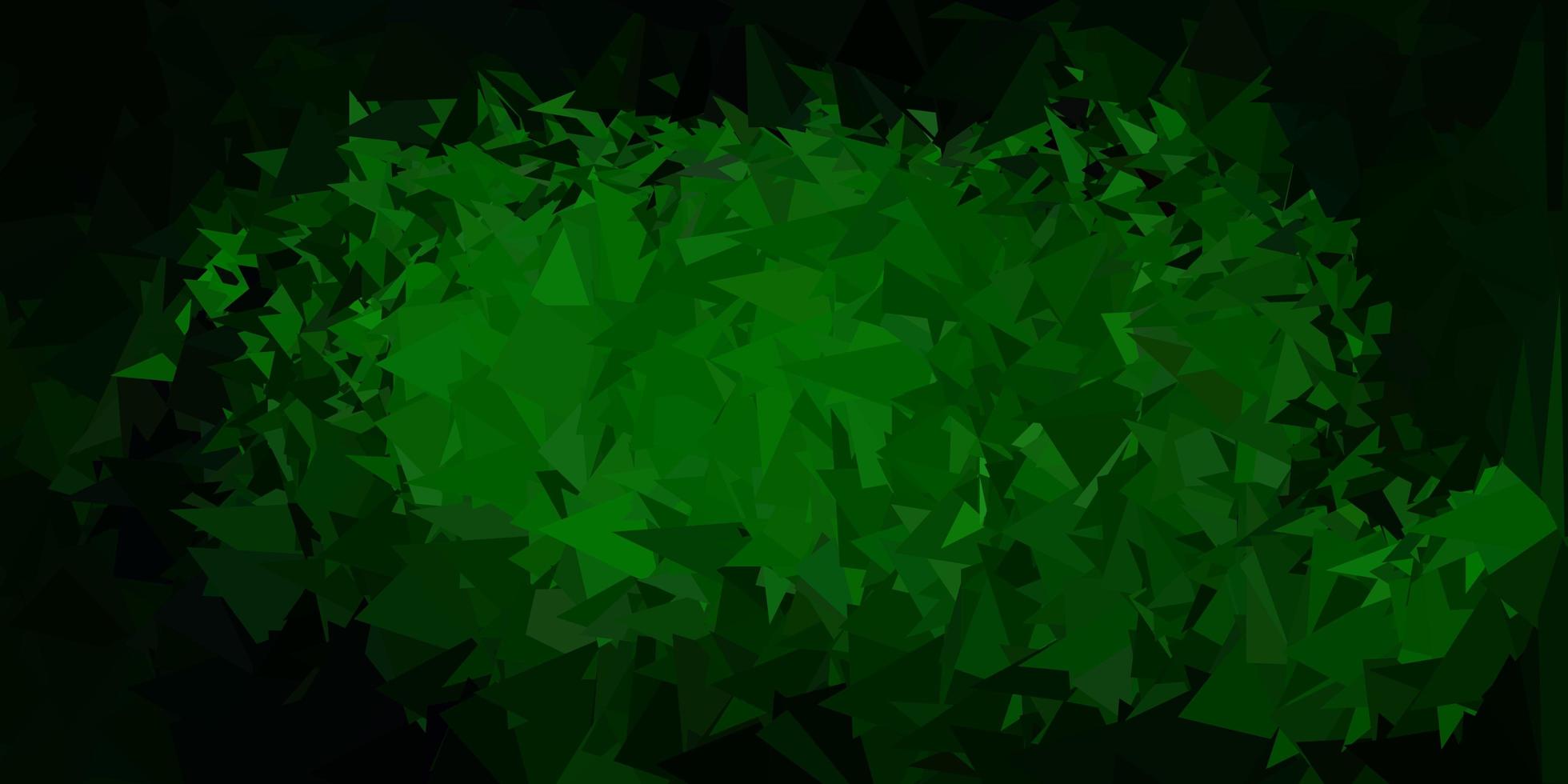 Dark green vector geometric polygonal wallpaper.