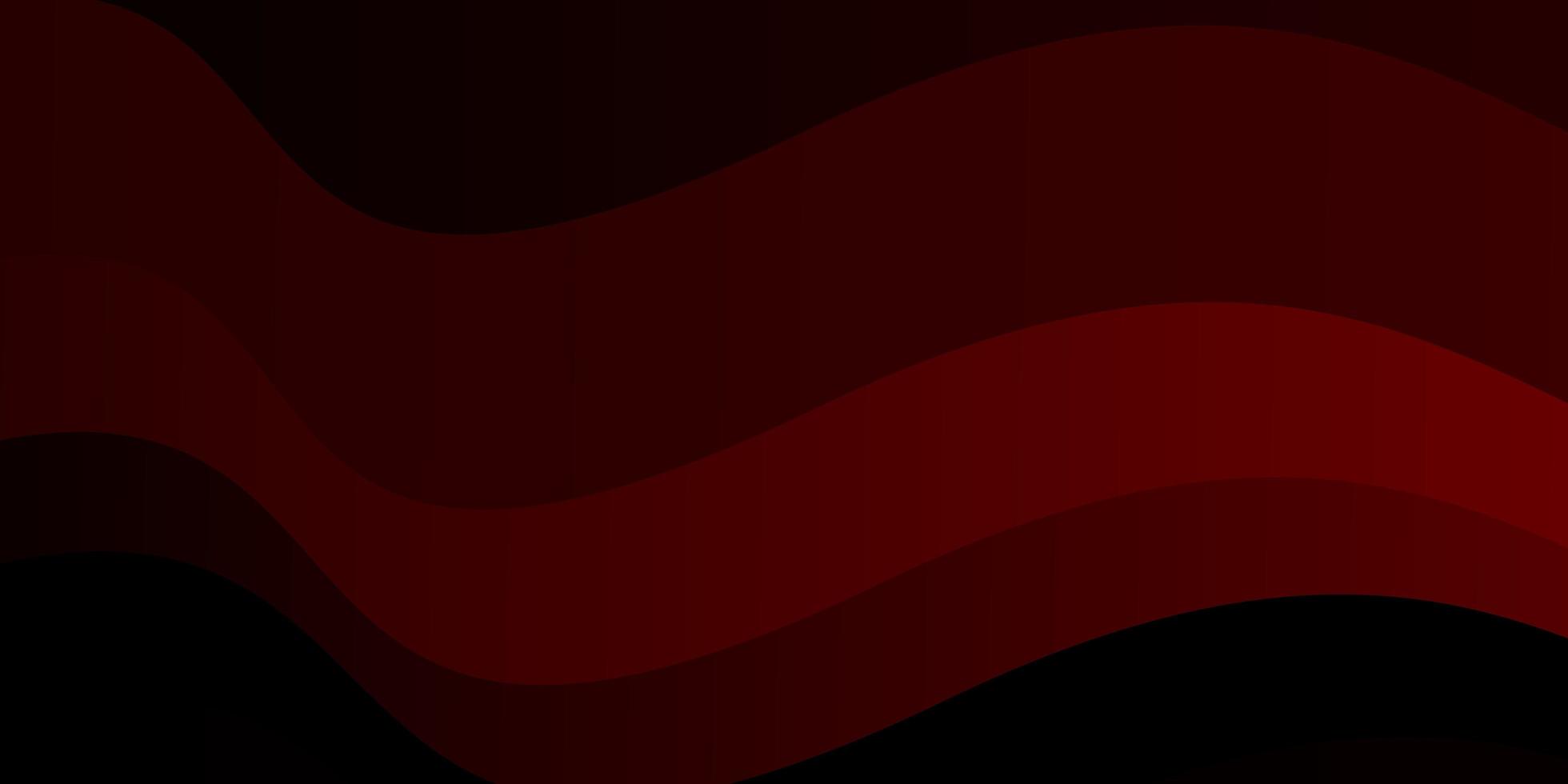 Dark Red vector background with curved lines. Gradient illustration in simple style with bows. Template for cellphones.