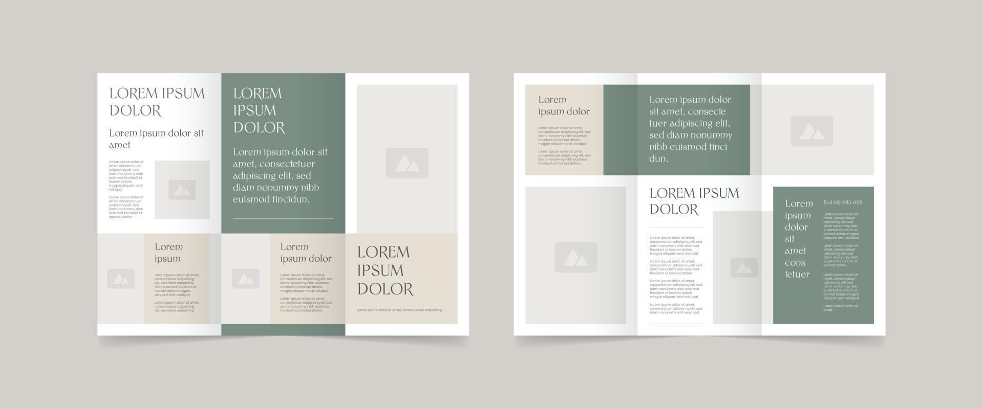 modern trifold business brochure design template vector