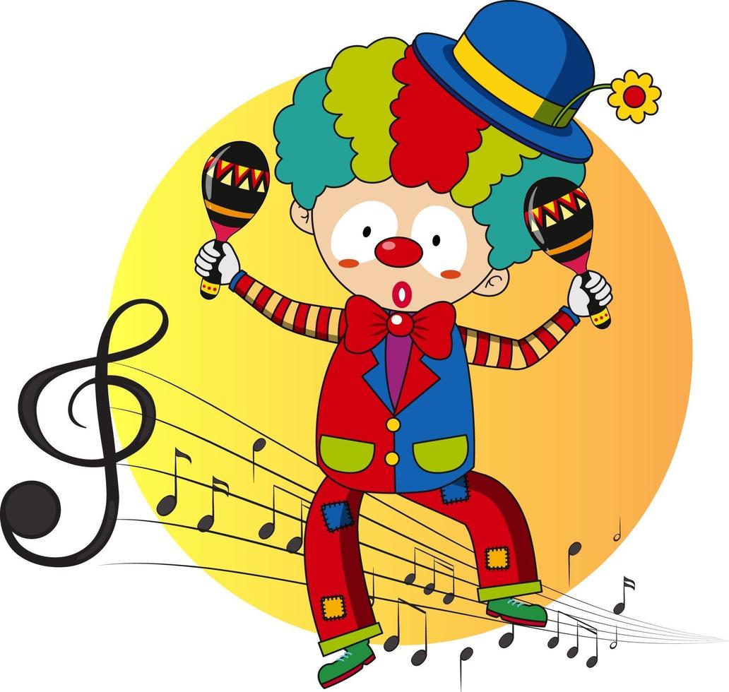 personaje de dibujos animados de un payaso baila con símbolos de melodía musical 2801553 Vector en Vecteezy personaje de dibujos animados de un payaso baila con símbolos de melodía musical 2801553 Vector en Vecteezy