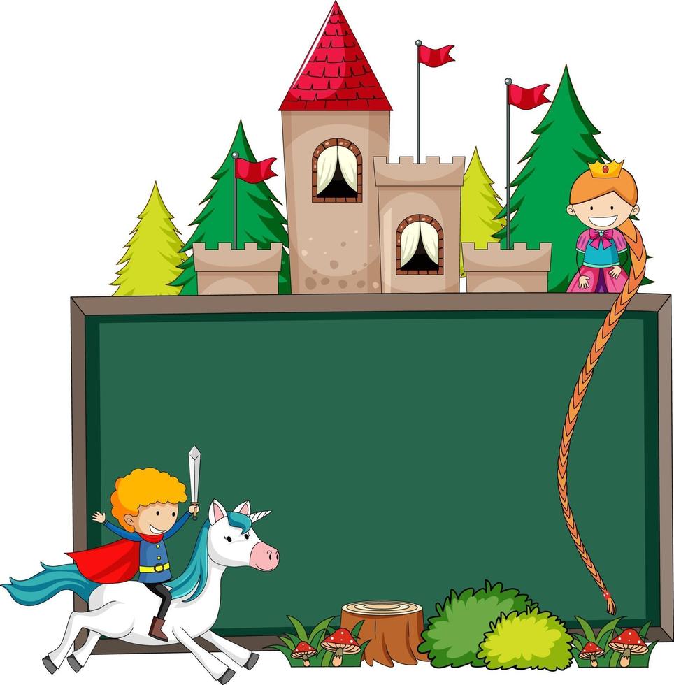 Fairy tale banner template vector