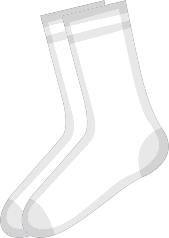 Basic white socks isolated vector