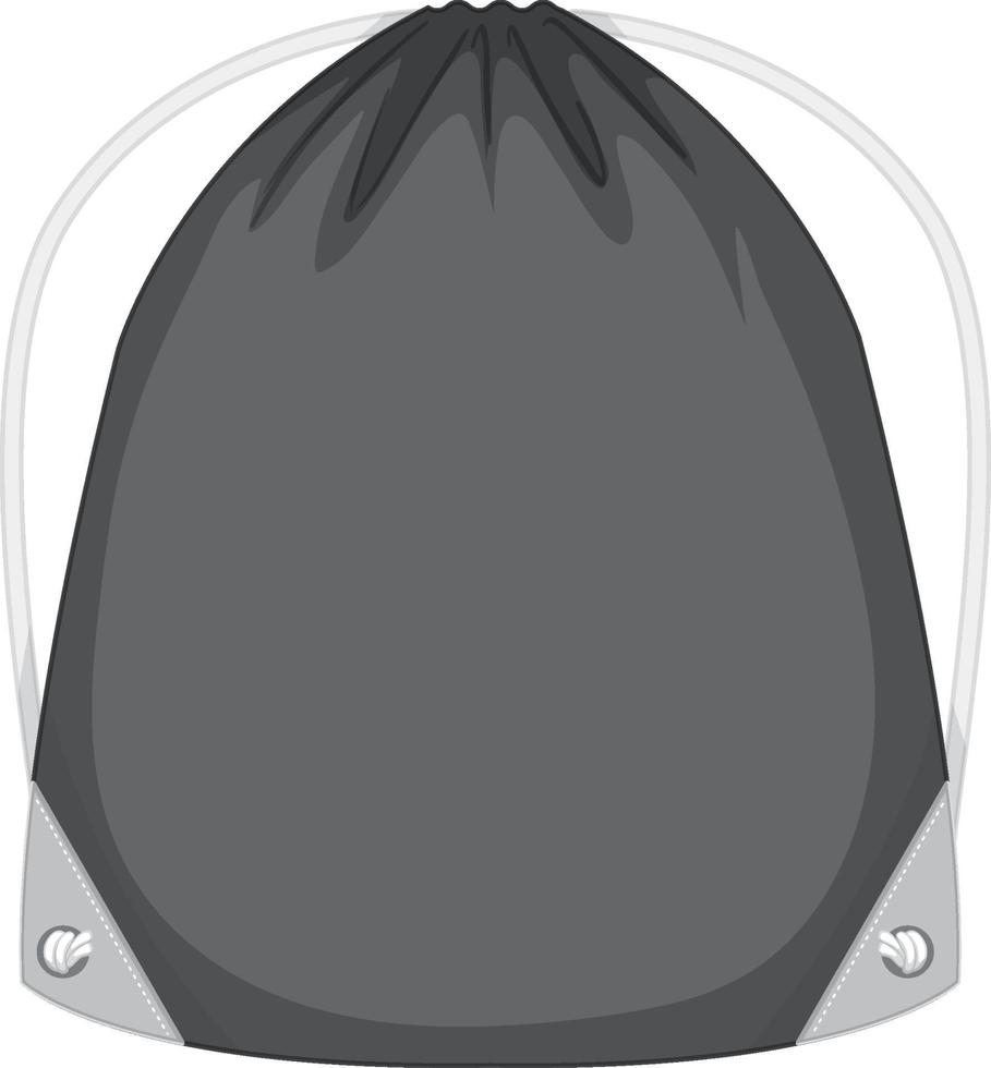 Frente de la mochila gris básica aislada vector