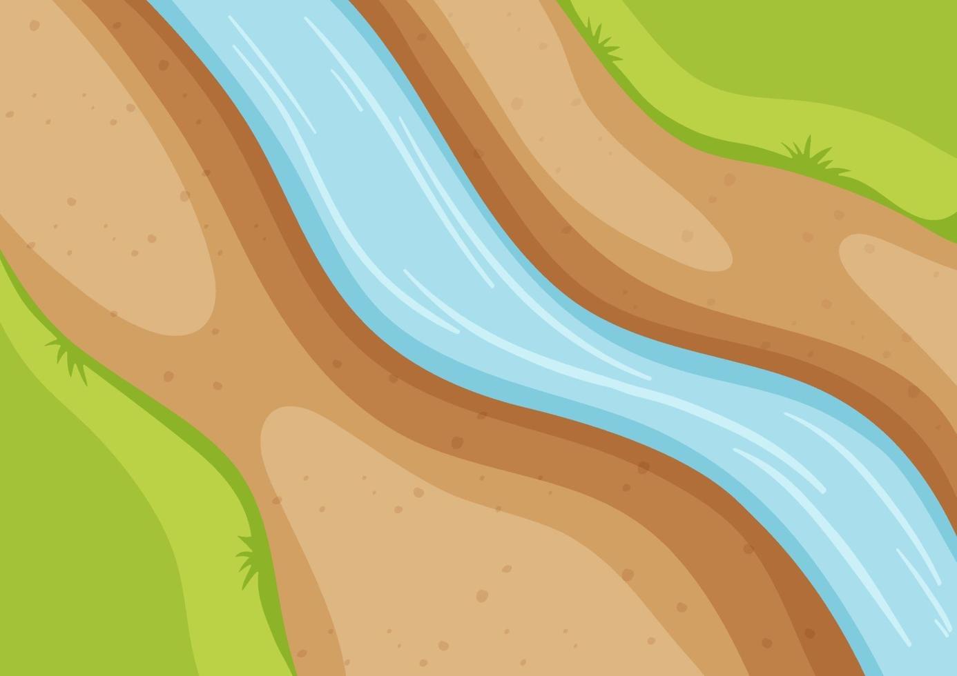 Aerial view of river close up vector