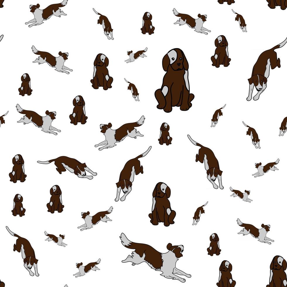 cute dog seamless pattern vector