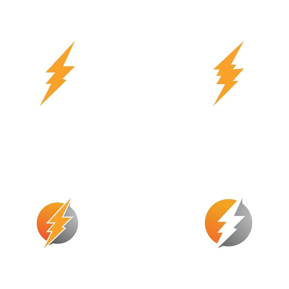 Set Lightning  Logo Template vector symbol