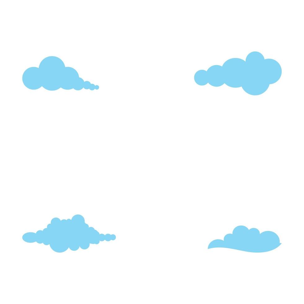 Set Cloud template vector icon illustration design