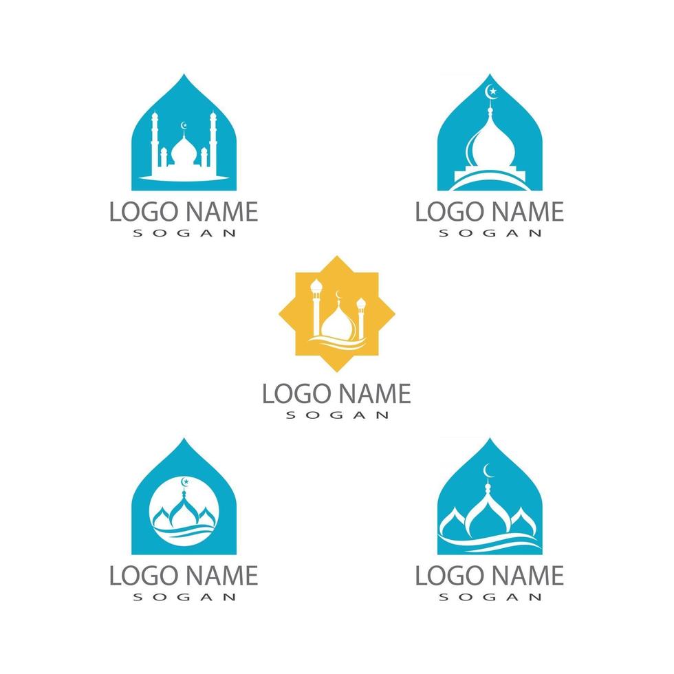 Mosque icon vector Illustration design template