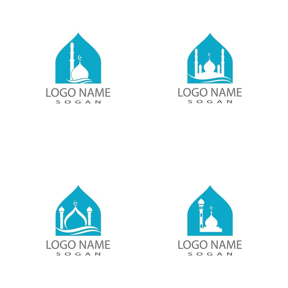 Mosque icon vector Illustration design template