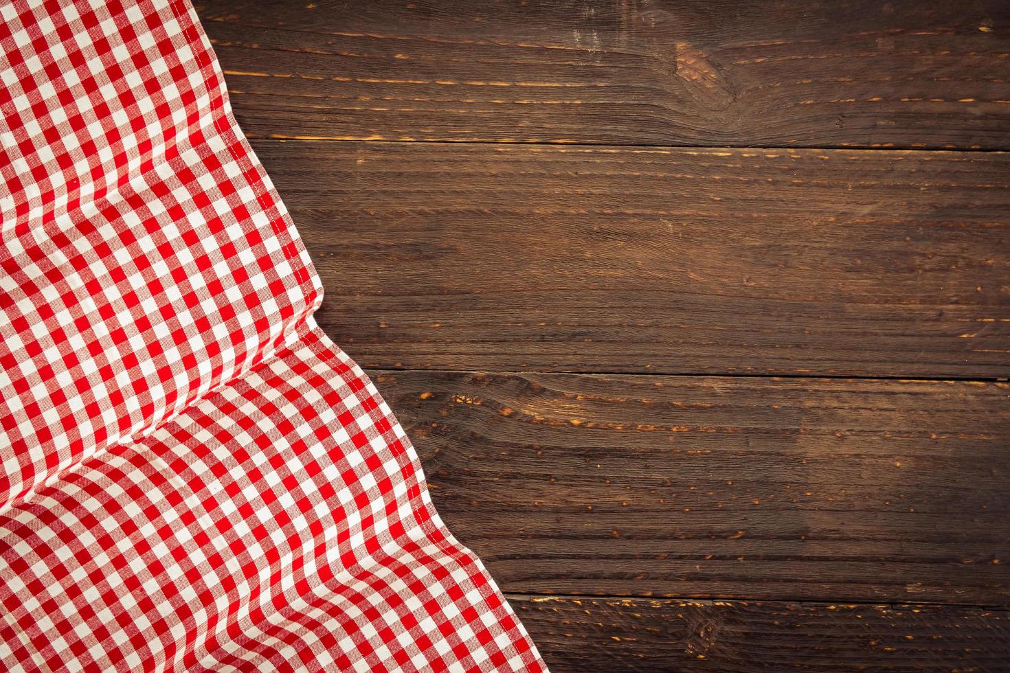 Kitchen cloth on wood table photo