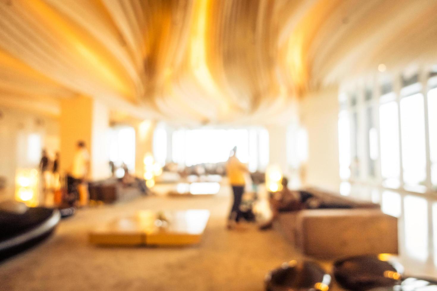 Abstract blur lobby interior of hotel photo