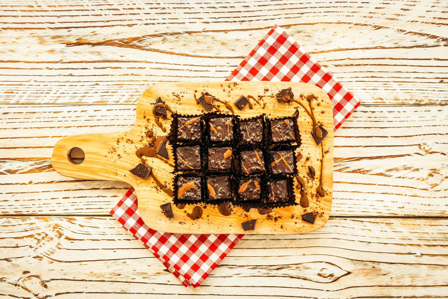 Chocolate brownies cake photo