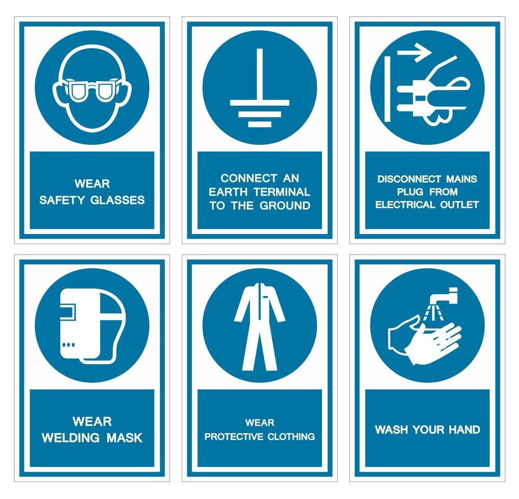 Safety PPE Must Be Worn Sign Isolate On White Background,Vector Illustration EPS.10 vector