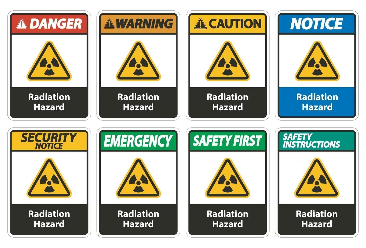 Radiation Hazard Symbol Sign Isolate On White Background,Vector