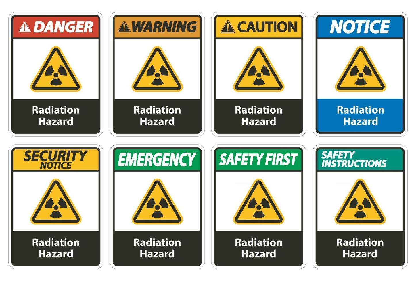 Radiation Hazard Symbol Sign Isolate On White Background,Vector Illustration vector