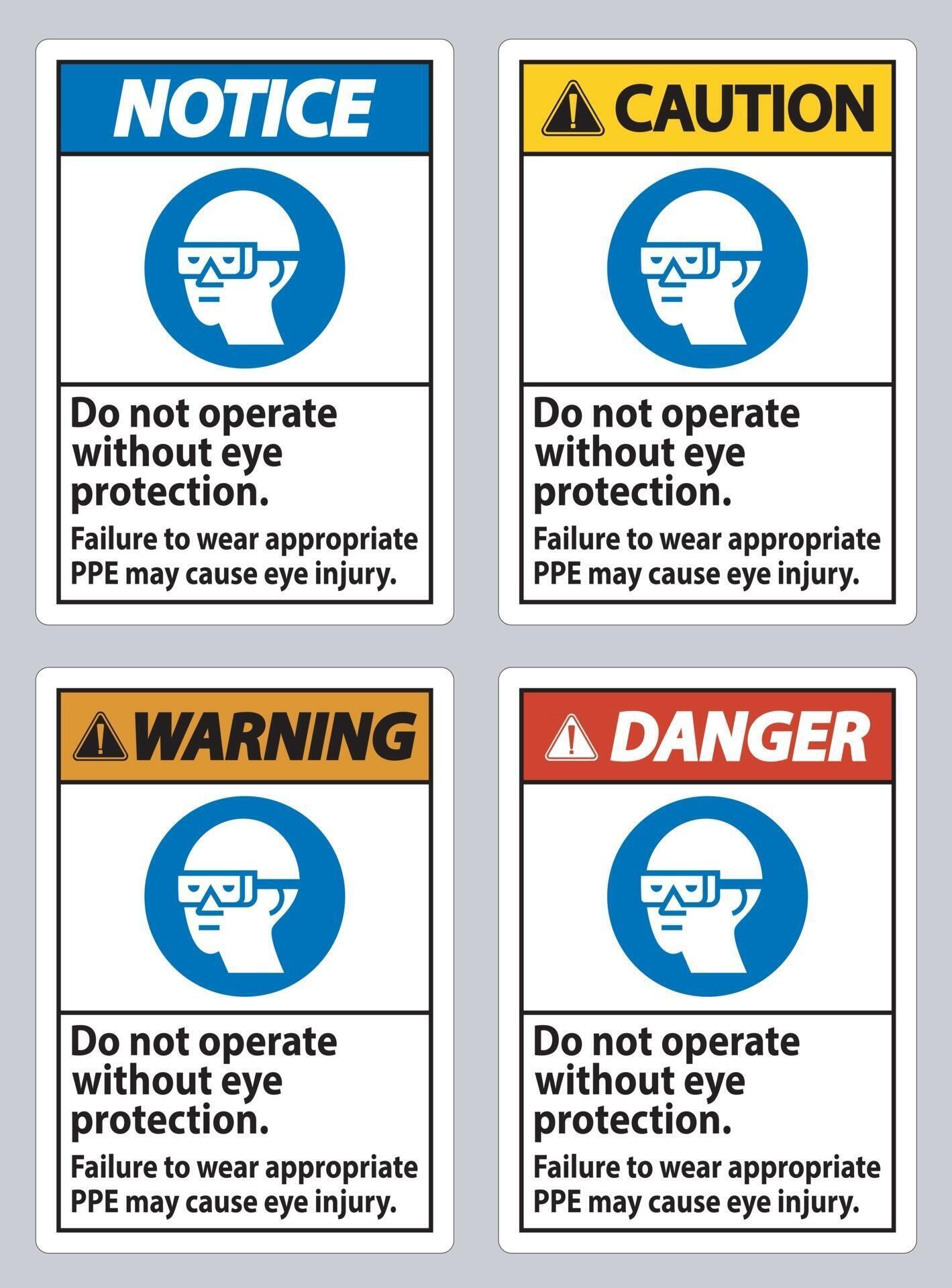 Download Do Not Enter Without Wearing Eye Protection,Vision Damage ...