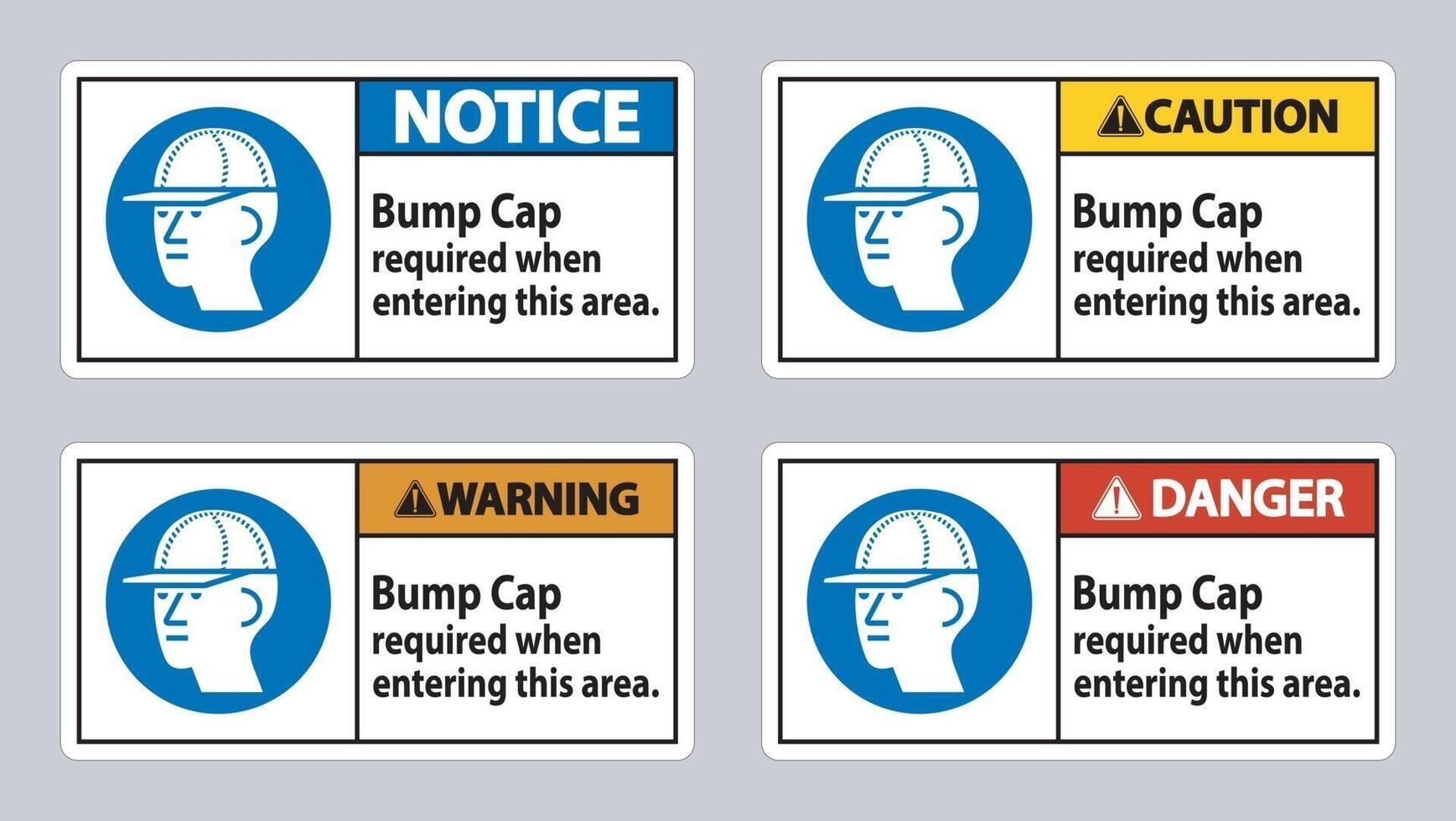 Bump Cap Required When Entering This Area vector