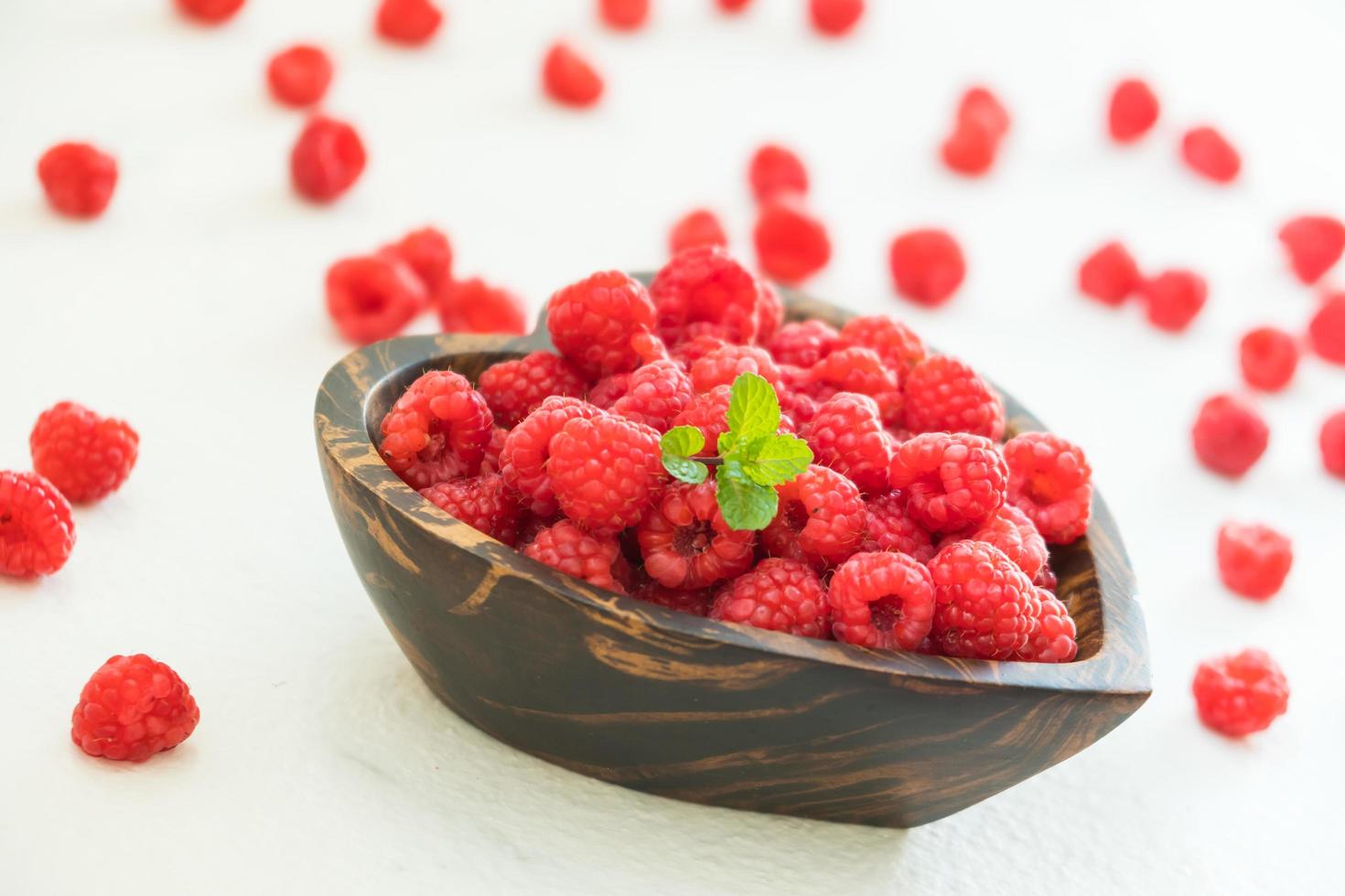 Red rasberries fruit photo