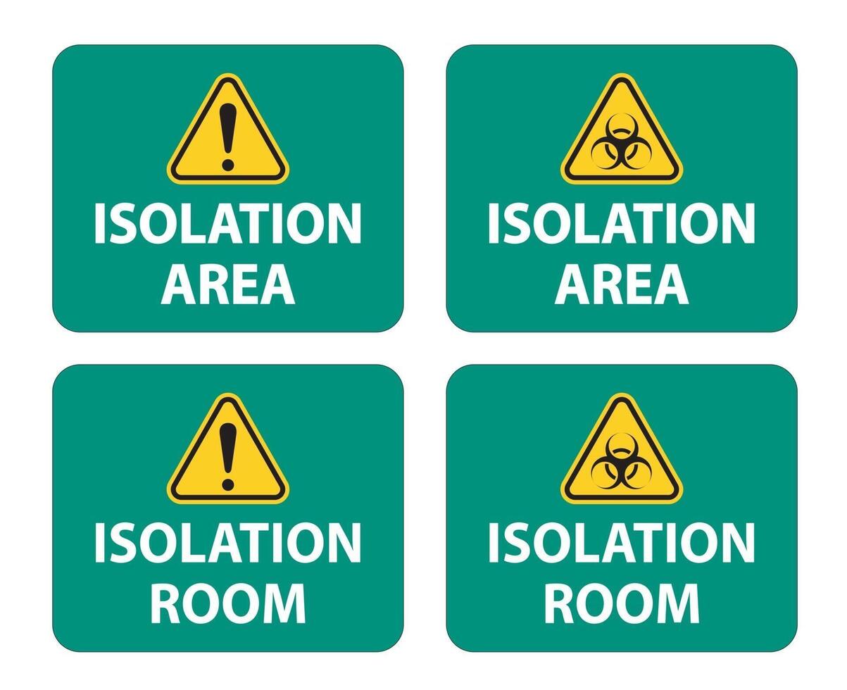 Biohazard Isolation area and room sign On White Background,Vector Illustration EPS.10 vector