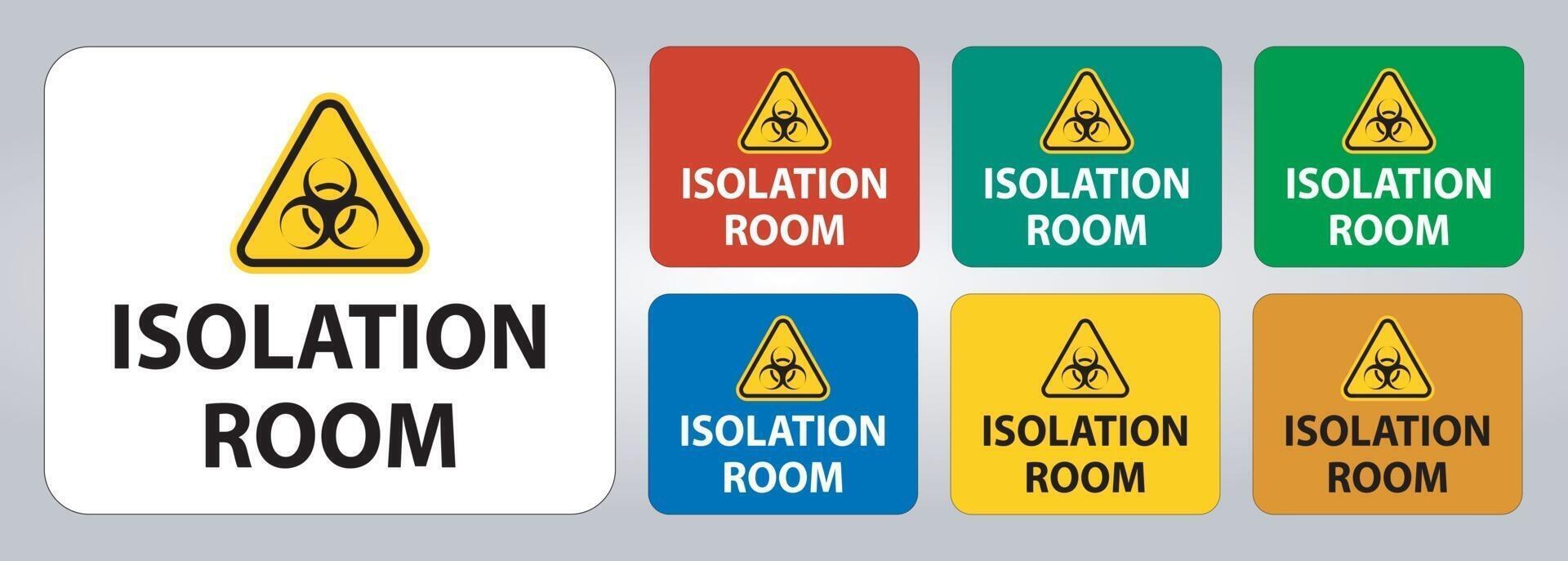 Biohazard Isolation room sign On White Background,Vector Illustration EPS.10 vector