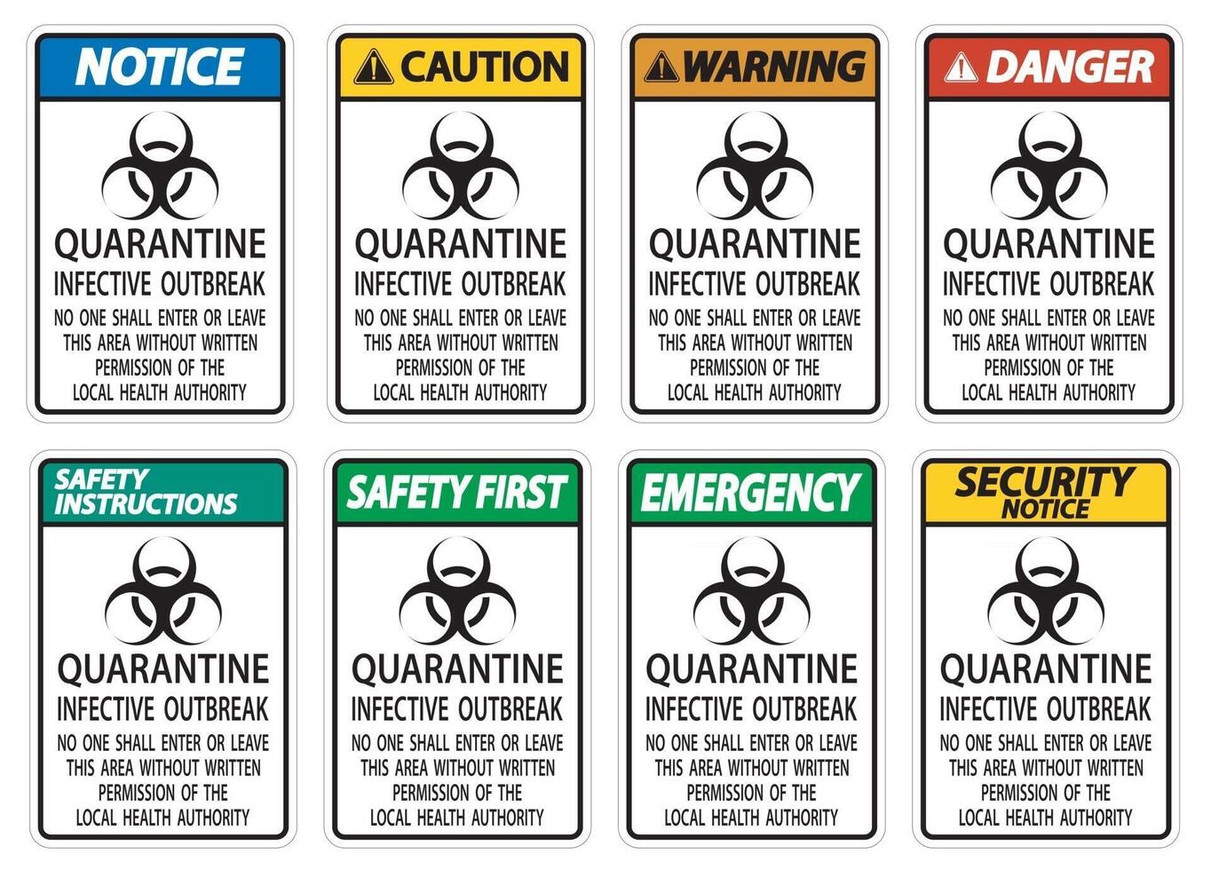 Signo de brote infeccioso de cuarentena aislado sobre fondo transparente, ilustración vectorial vector