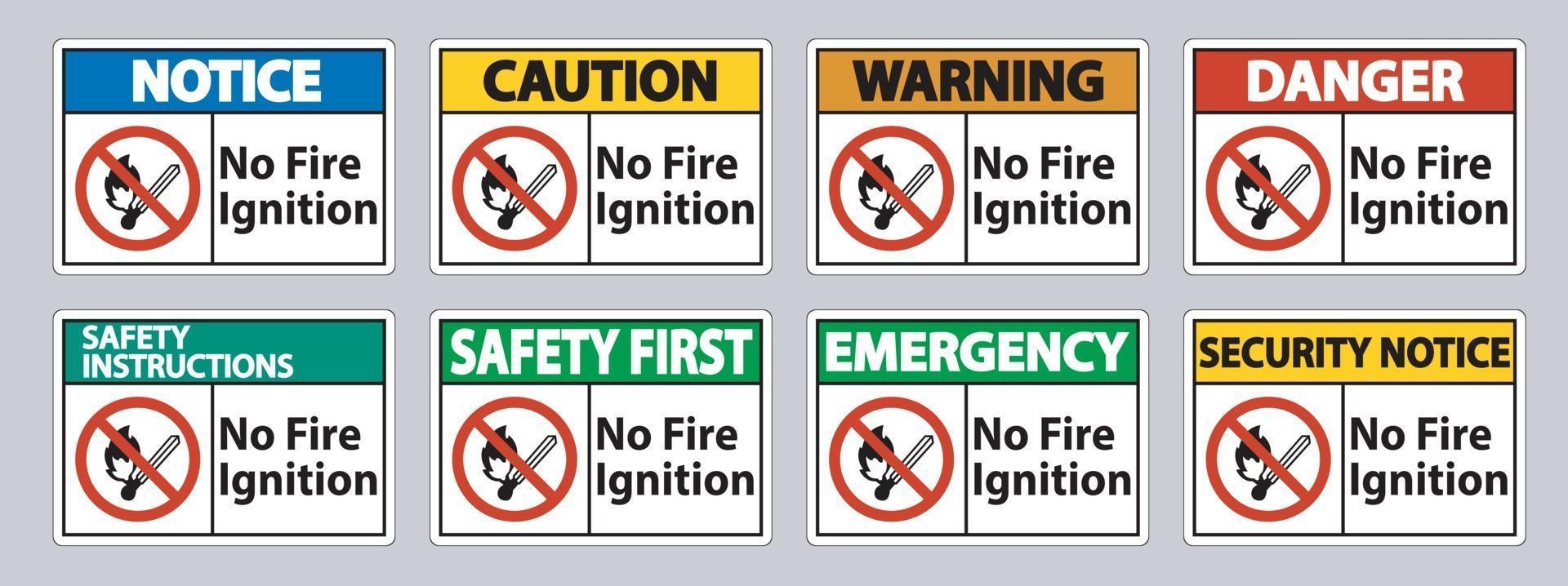 No Fire Ignition Symbol Sign On White Background vector