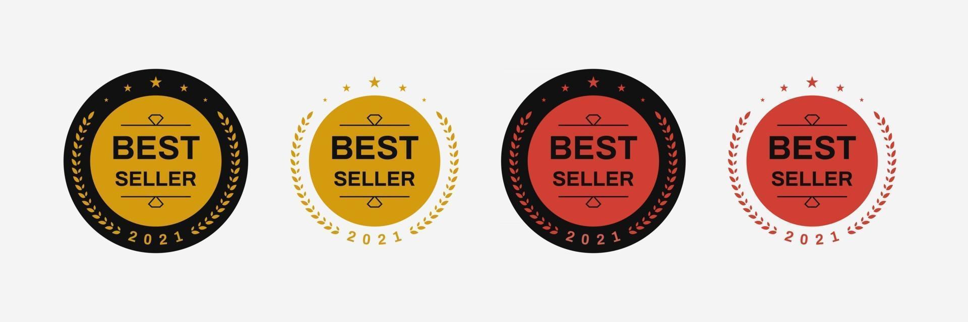 Best seller badge logo design. Best seller vector isolated icon emblem template