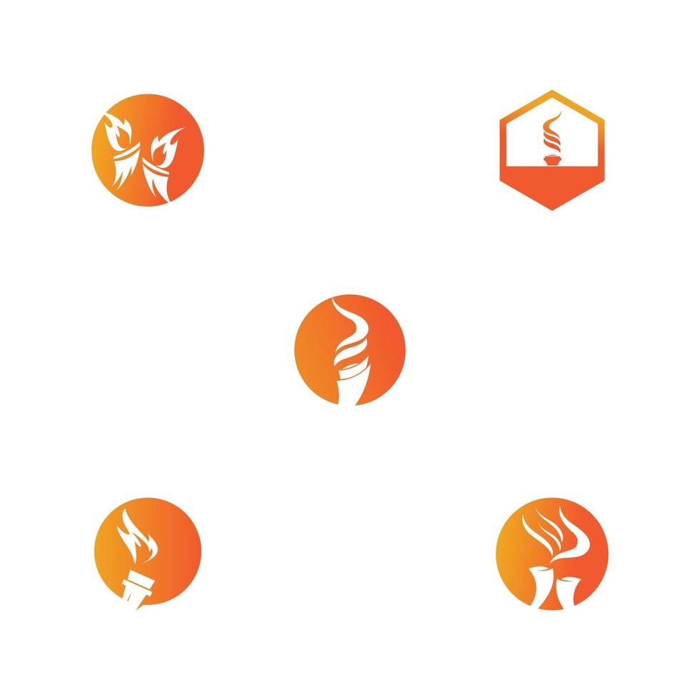 Set Torch  Logo Template vector symbol
