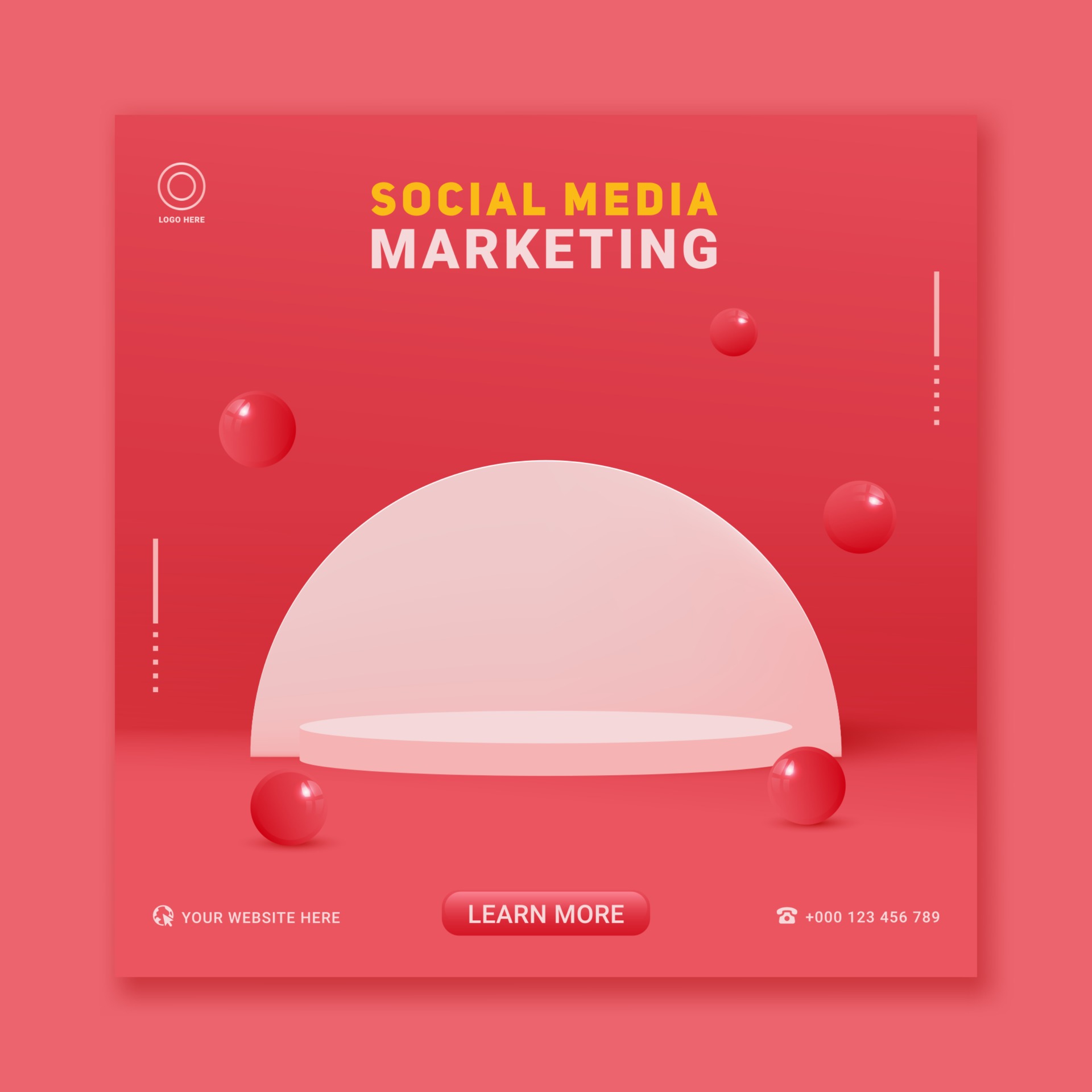 Social media marketing banner ads template, promo advertising banner