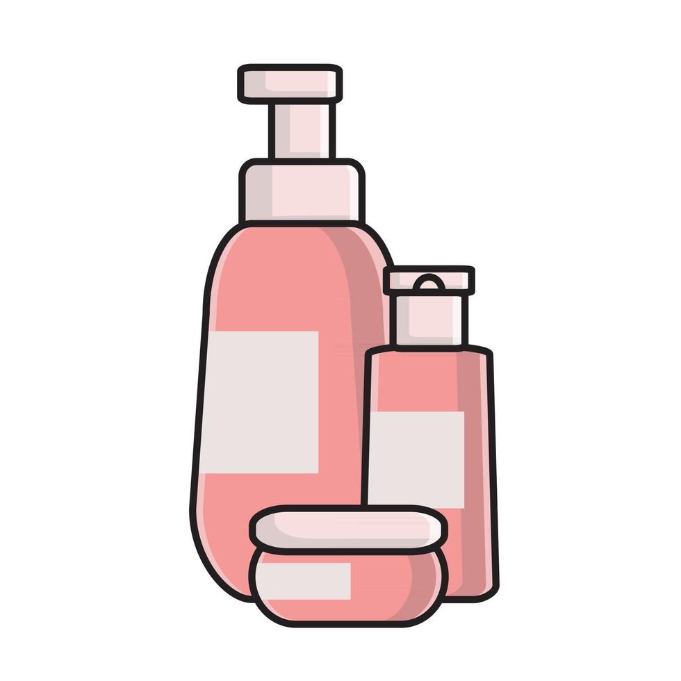 pink skincare illustration vector
