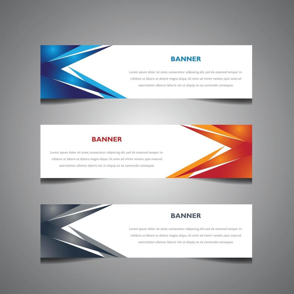 set of vertical banner template with abstract background for advertisement vector