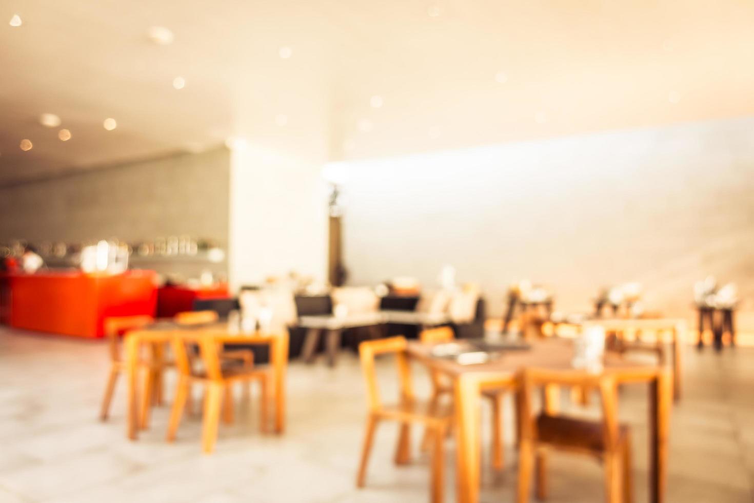Abstract blur and defocused restaurant buffet in hotel resort photo