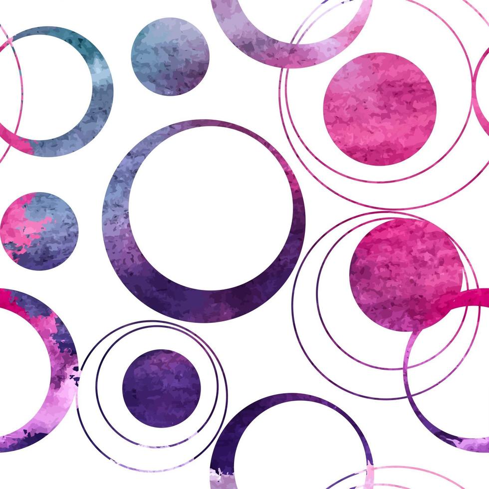 Colored Abstract Hand Painted Watercolor Background Seamless Pattern. Vector Illustration