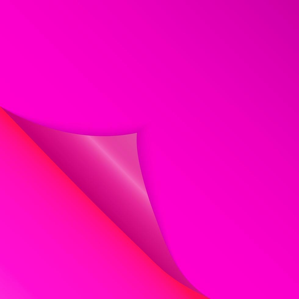 Pattern of bent corner for free filling of pink color. Vector Illustration.