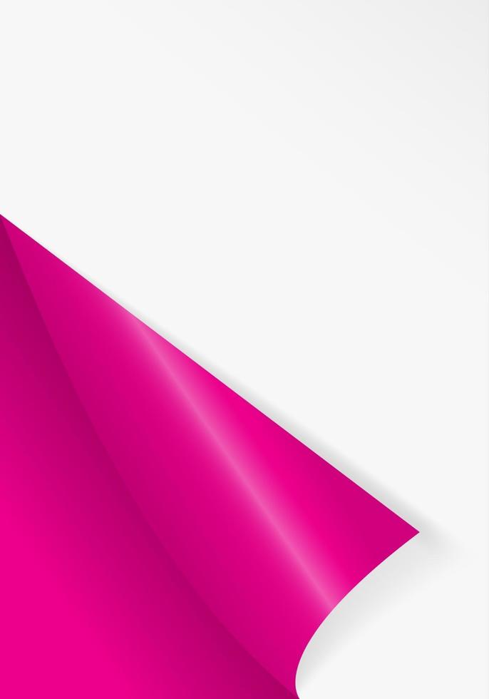 Pattern of bent corner for free filling of pink color. Vector Illustration.