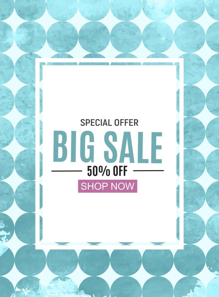 Abstract Designs Sale Banner with Frame. Vector Illustration