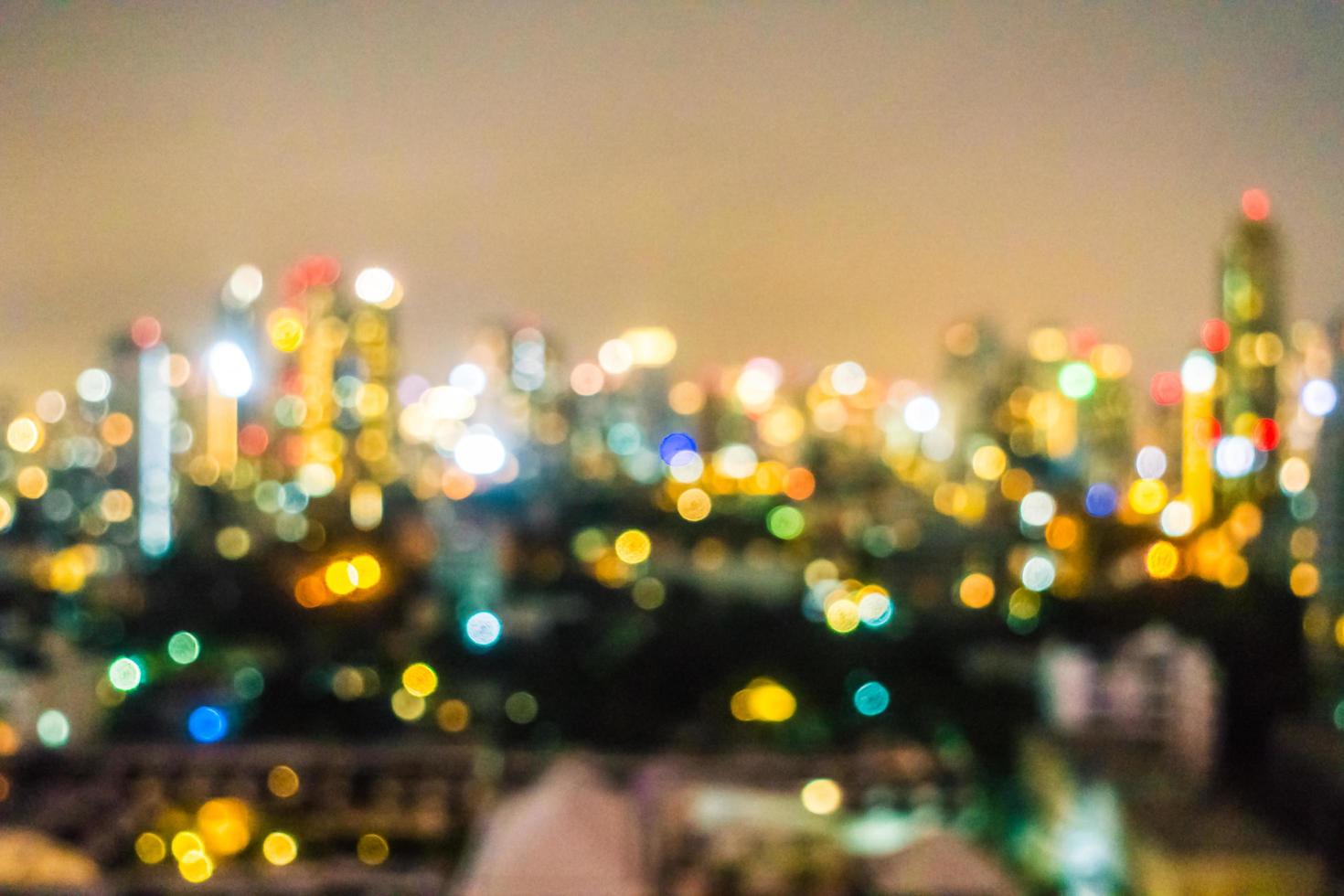 Abstract blur bangkok city skyline photo