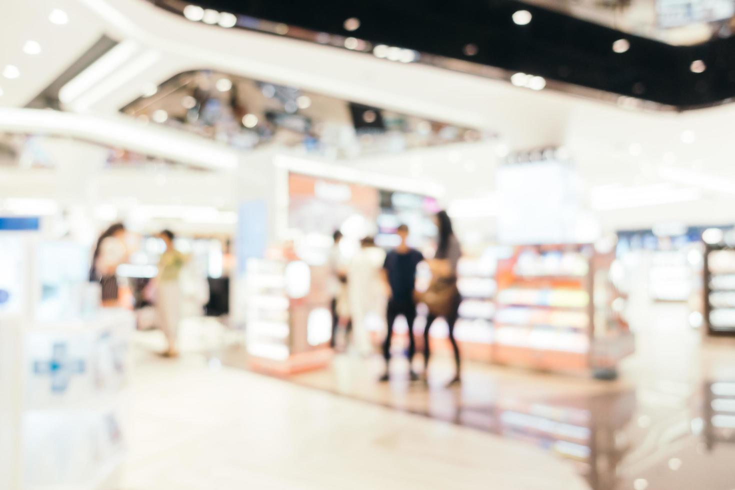 Abstract blur and defocused shopping mall photo