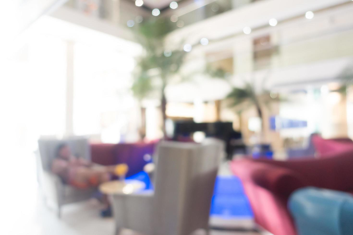 Abstract blur and defocused hotel and lobby interior photo