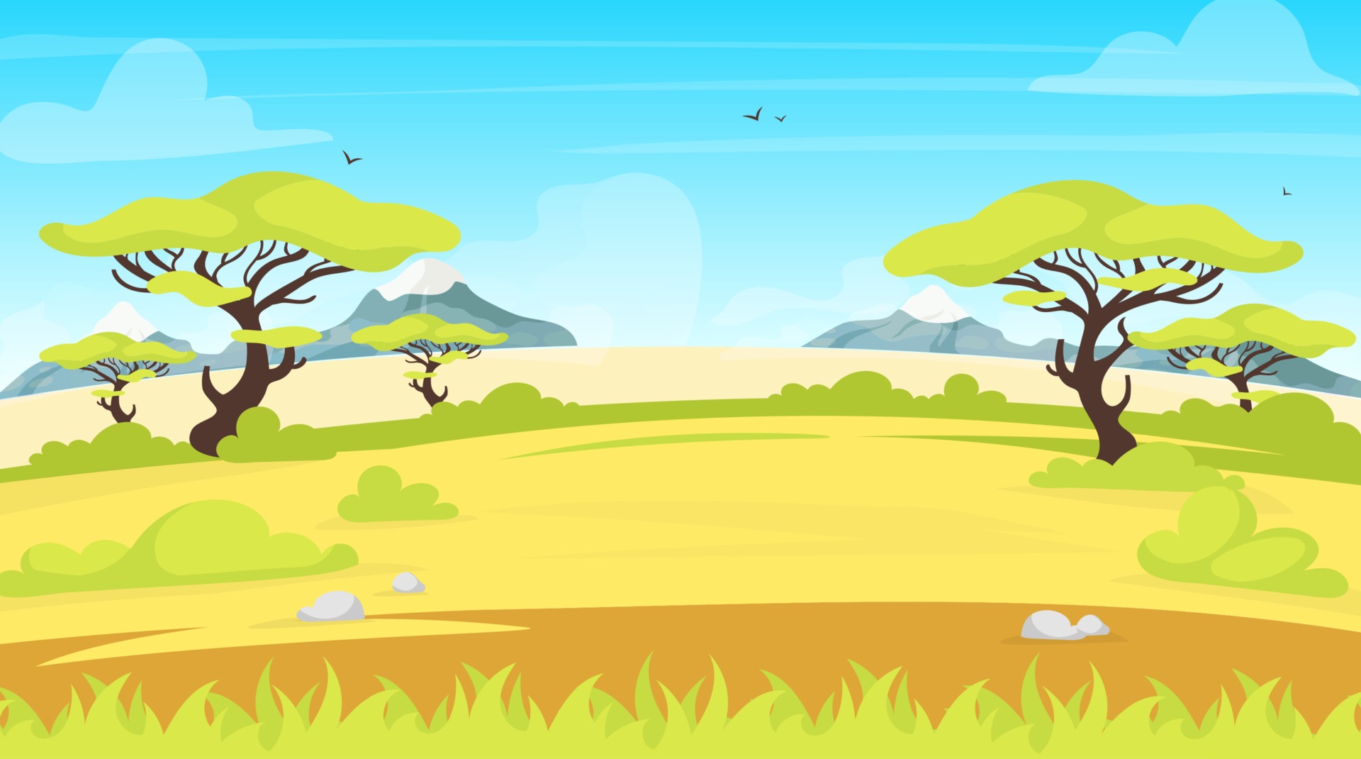 cartoon safari landscape