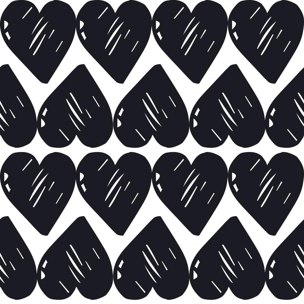 Vector seamless pattern with hearts shape in a modern style. Happy Valentines day illustration. For wallpaper, pattern fills, web page, textures, textile, wrapping paper