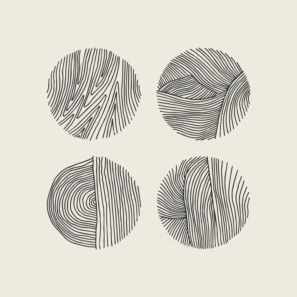 Abstract circles with lines and dots vector design