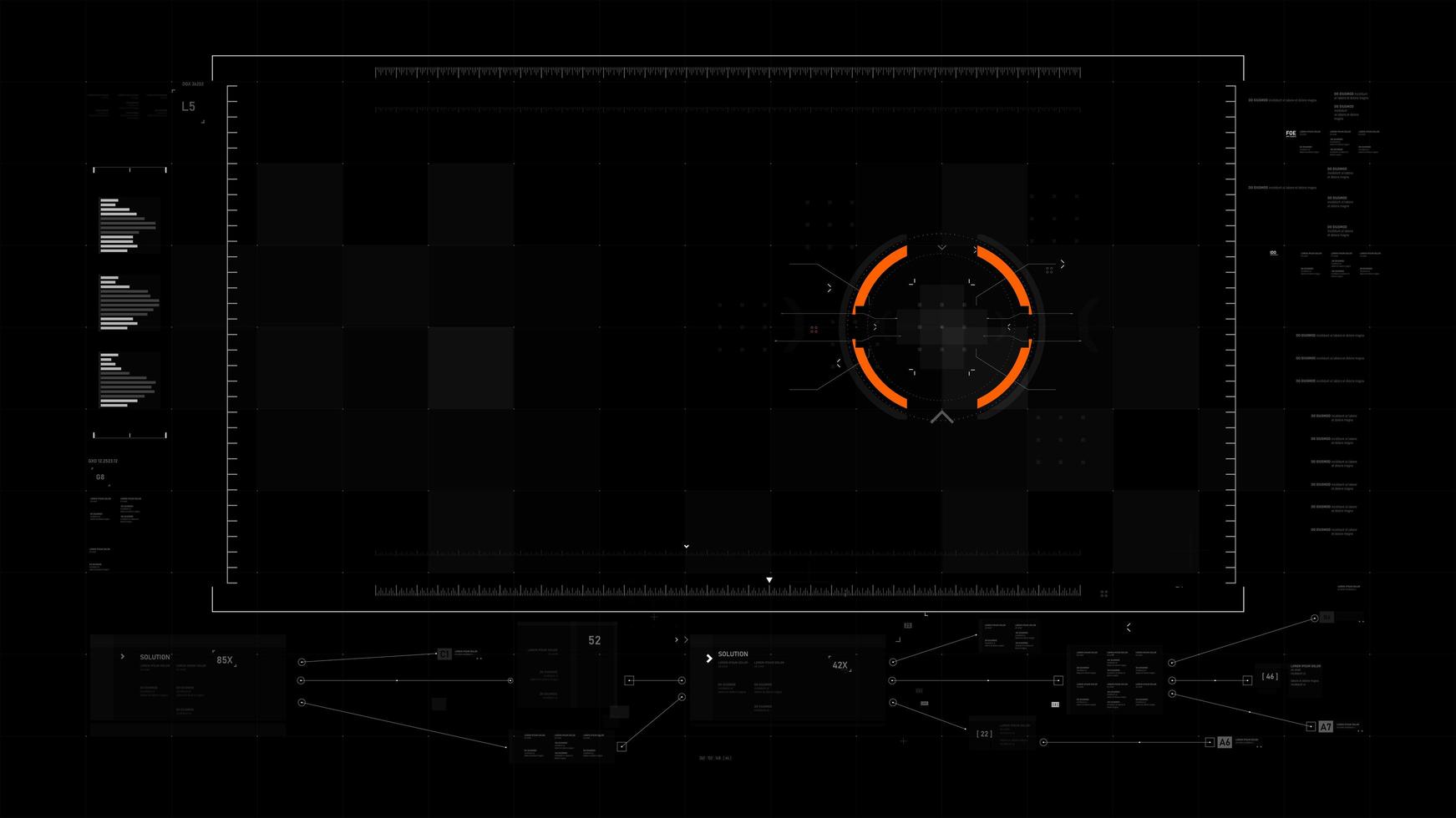 Futuristic user interface design element Video overlay 007 vector