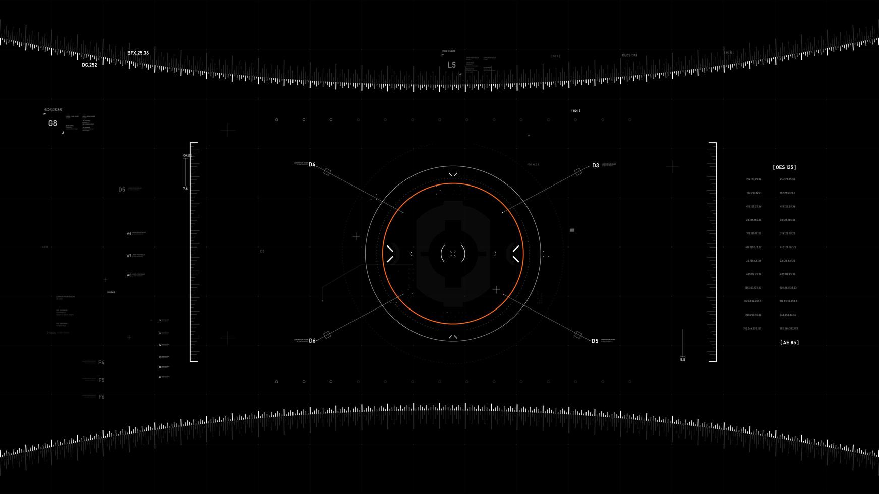 elemento de diseño de interfaz de usuario futurista superposición de video 009 vector