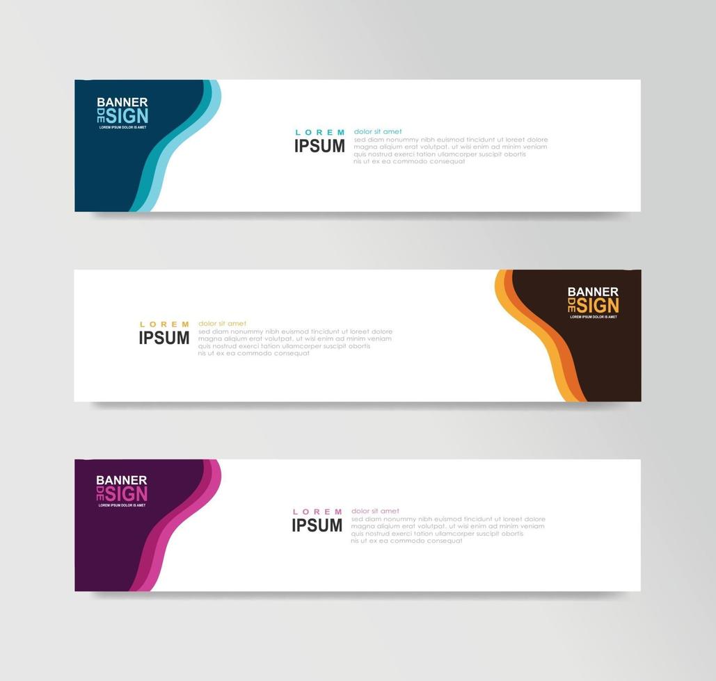 Vector Abstract Banner Design Web Template