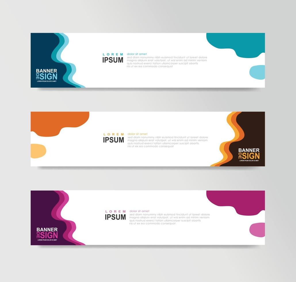 Vector Abstract Banner Design Web Template