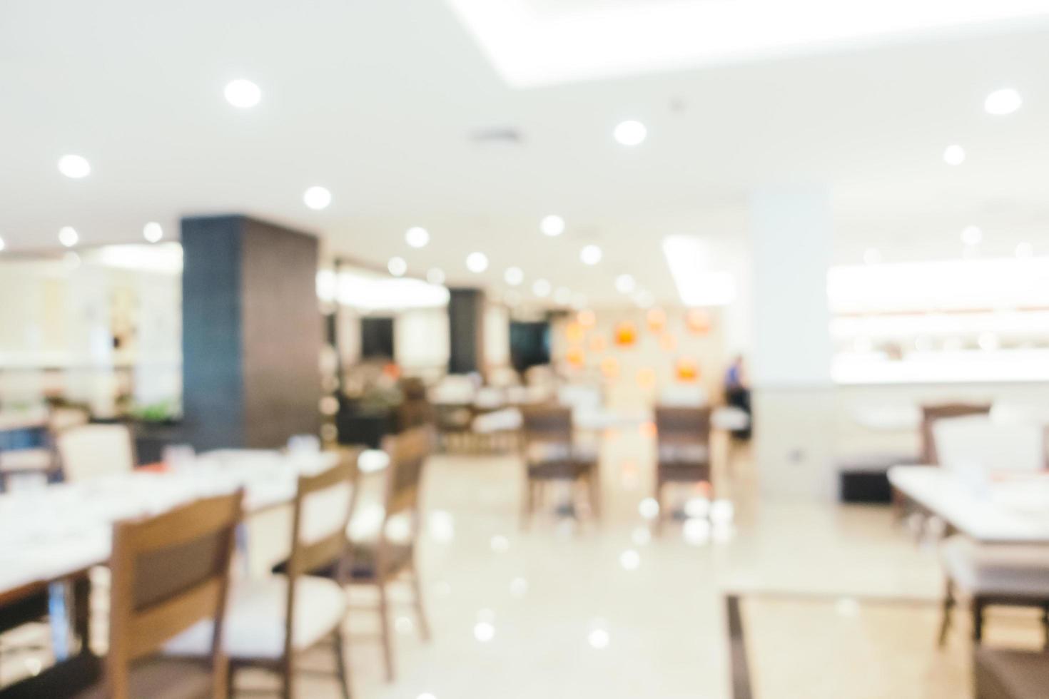 Abstract blur and defocused breakfast buffet at hotel restaurant interior photo